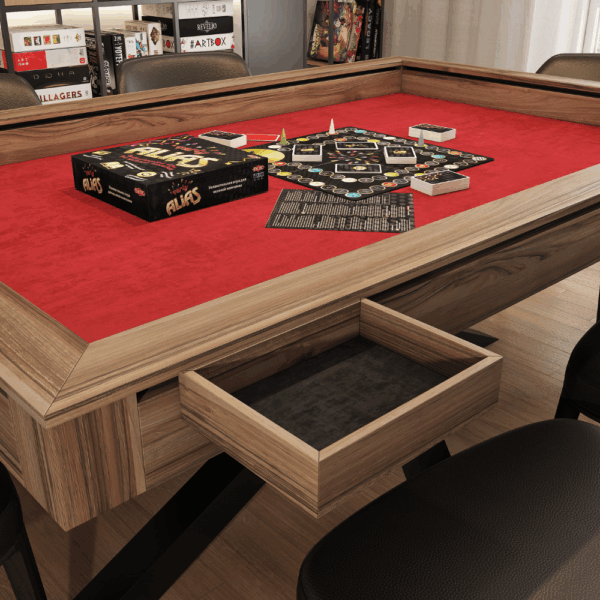 Boite à rouler les dés pour accessoires de table de jeux de société créé par Apex Mobilier, entreprise québecoise.